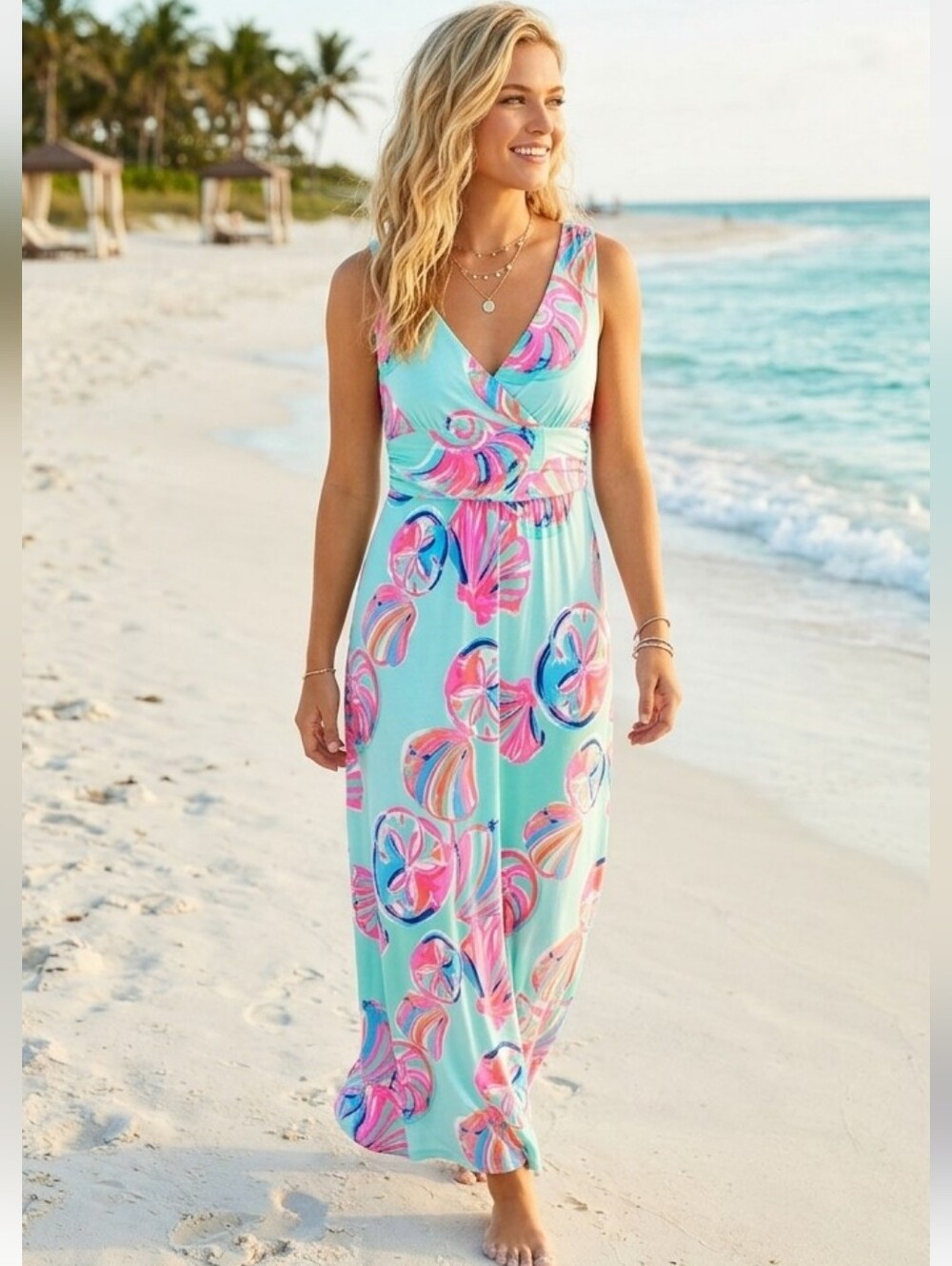 Lilly Pulitzer Sloane Maxi dress in Minty Fresh On the Rocks